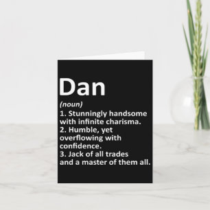 Dan Definition Personalized Name Funny Birthday Gi Card