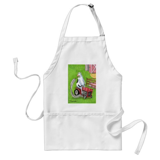 Dan Reynolds | Apron | Cow Mows Her Dinner (Front)