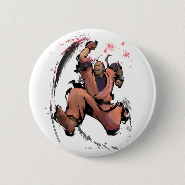 Dan Running 2 Inch Round Button (Front)