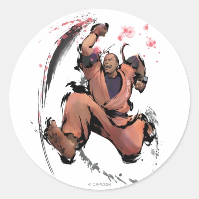 Dan Running Classic Round Sticker (Front)