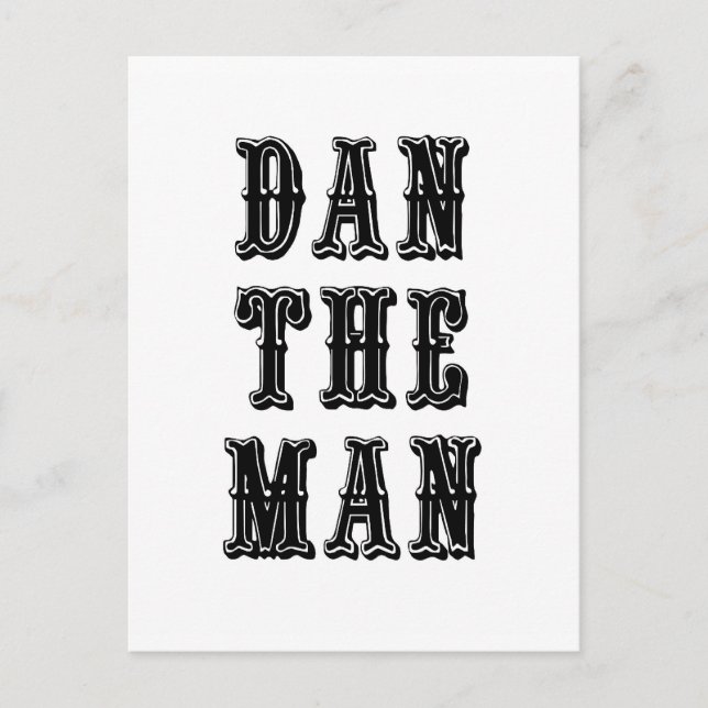Dan the Man Postcard (Front)