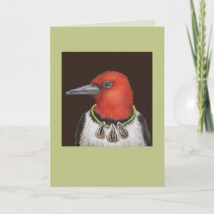 Dan the red-headed woodpecker card