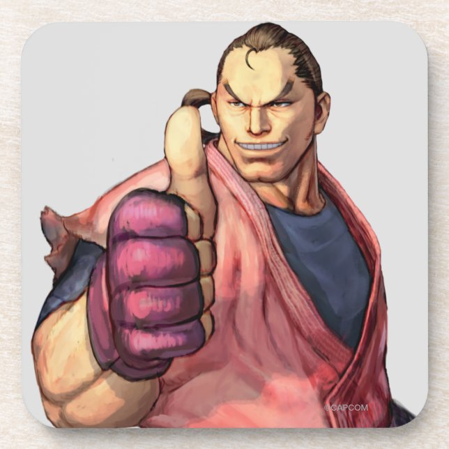 Dan With Thumb Up Coaster (Front)