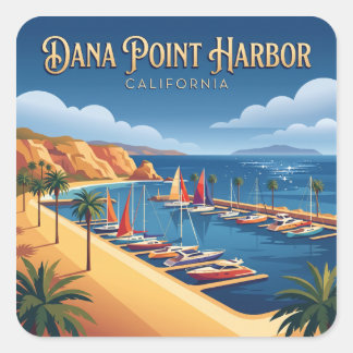 Dana Point Harbour California Square Sticker