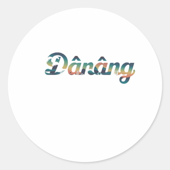 Danang  classic round sticker (Front)