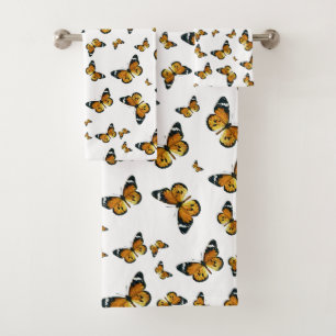 Danaus chrysippus - Plain Tiger, or African Queen Bath Towel Set