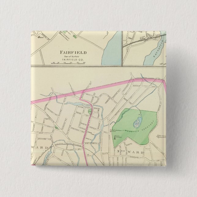 Danbury 2 Inch Square Button (Front)