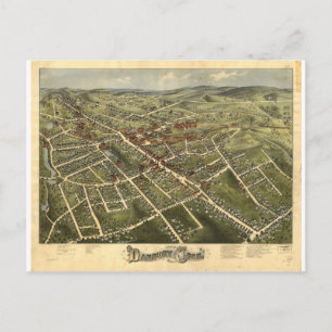 Danbury Connecticut in 1875 Postcard