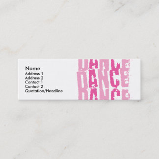 Dance3, Name, Address 1, Address 2, Contact 1, ... Mini Business Card