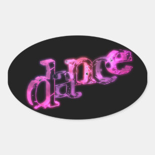 Dance 02 oval sticker