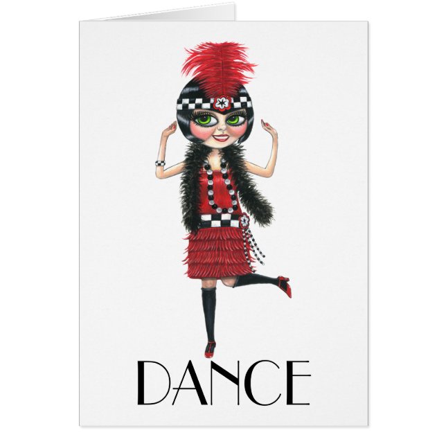 Dance 1920s Costume Big Eye Flapper Girl (Front)