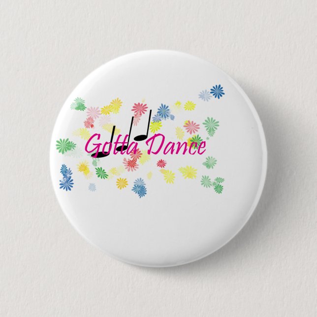 dance 2 inch round button (Front)