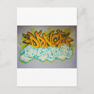 Dance above the Clouds Graffiti Postcard