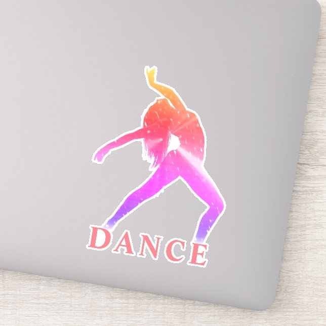 Dance Abstract Custom-Cut Vinyl Sticker (Detail)
