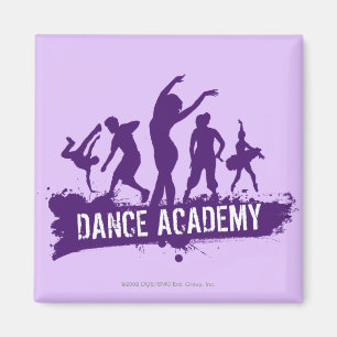 Dance Acadmey Dancer Silhouettes Logo Magnet