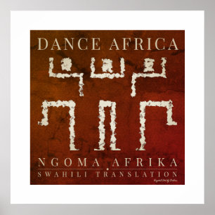 DANCE AFRICA African Tribal Dancers Heritage Poster