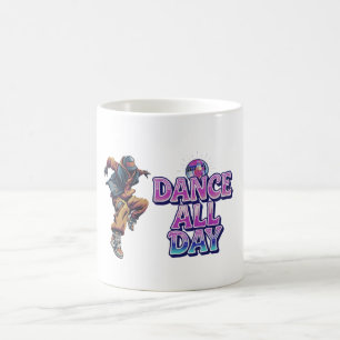 Dance All Day Colourful Disco Coffee Mug