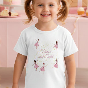 Dance and twirl ballerina toddler t-shirt