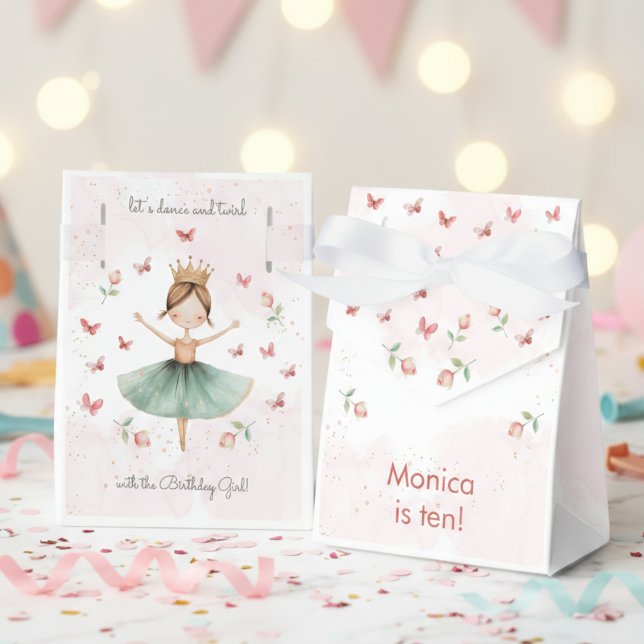 Dance and twirl cute ballerina ballet kid birthday favor box (Creator Uploaded)