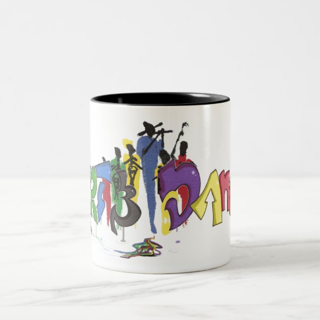 dance art Two-Tone coffee mug (Center)