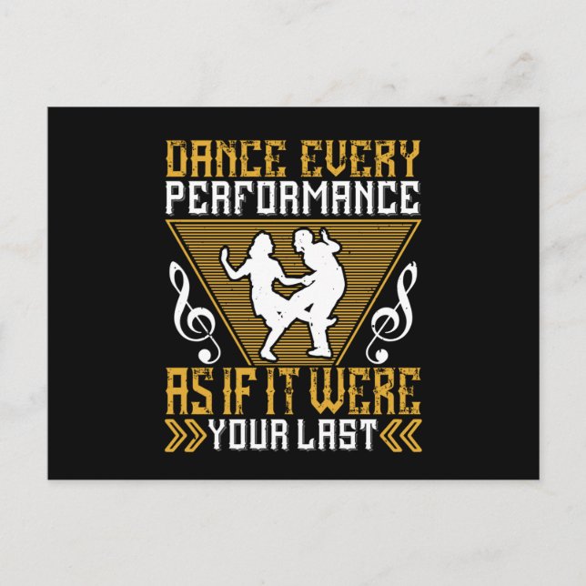 Dance As If It Were Your Last Postcard (Front)