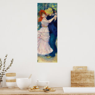 Dance at Bougival by Pierre-Auguste Renoir Poster