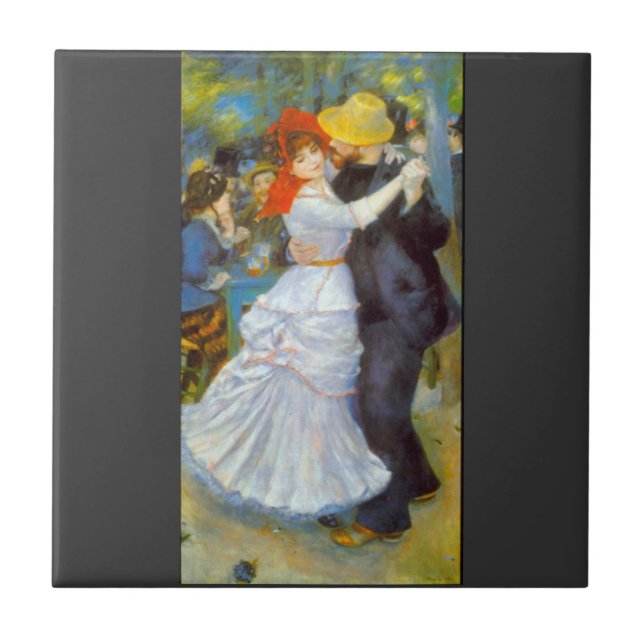 Dance at Bougival by Pierre Renoir Tile (Front)