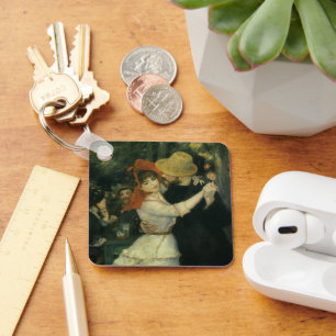 Dance at Bougival by Pierre Renoir, Vintage Art Keychain