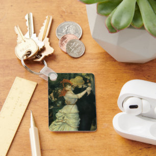 Dance at Bougival by Pierre Renoir, Vintage Art Keychain