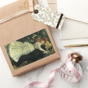 Dance at Bougival by Pierre Renoir, Vintage Art Sticker