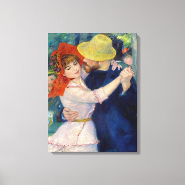 Dance at Bougival, Couple by Pierre-Auguste Renoir Canvas Print (Front)