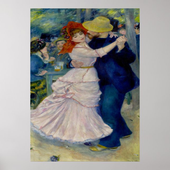 Dance at bougival - Pierre Auguste Renoir Poster (Front)