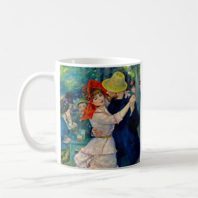Dance at Bougival Pierre Renoir Coffee Mug (Left)