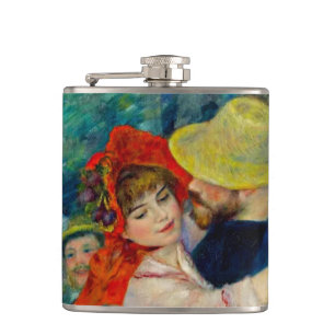 Dance at Bougival Pierre Renoir Hip Flask