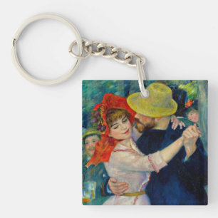 Dance at Bougival Pierre Renoir Keychain