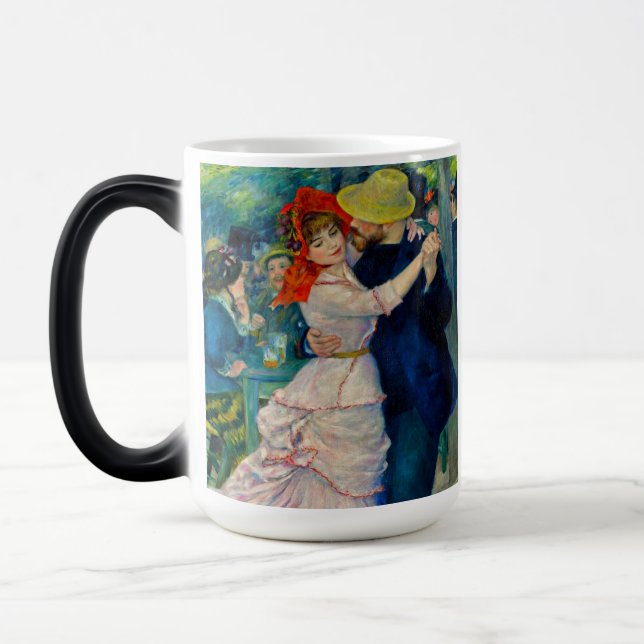 Dance at Bougival Pierre Renoir Magic Mug (Left)