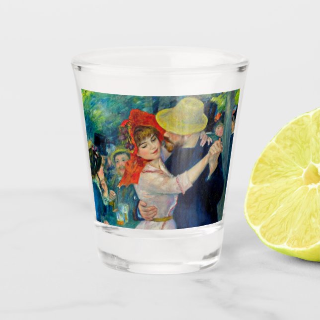 Dance at Bougival Pierre Renoir Shot Glass (Front)
