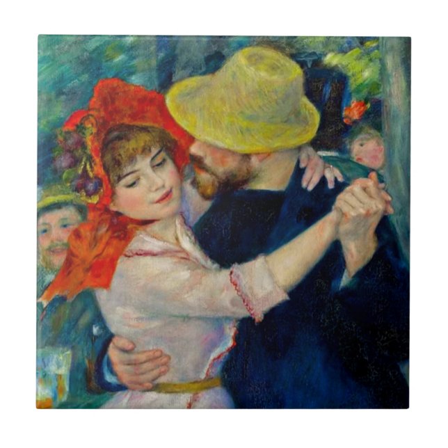 Dance at Bougival Pierre Renoir Tile (Front)