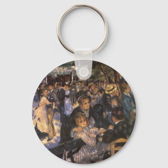 Dance at Le Moulin de la Galette by Pierre Renoir Keychain (Front)