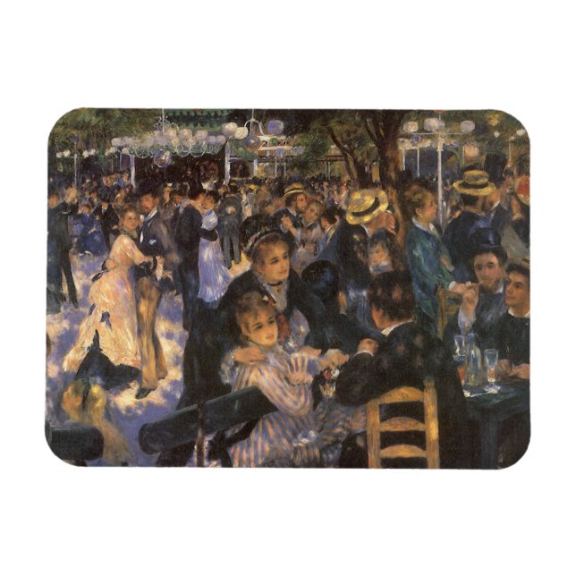 Dance at Le Moulin de la Galette by Pierre Renoir Magnet (Horizontal)