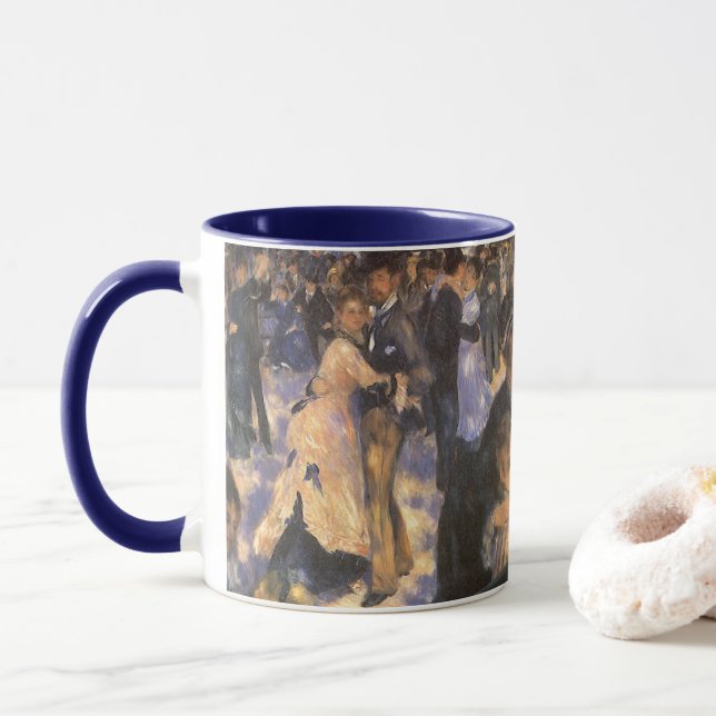 Dance at Le Moulin de la Galette by Pierre Renoir Mug (With Donut)