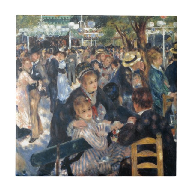 Dance at Le Moulin de la Galette by Renoir Tile (Front)
