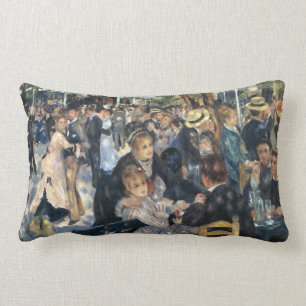 Dance at Le moulin de la Galette, Renoir Lumbar Pillow