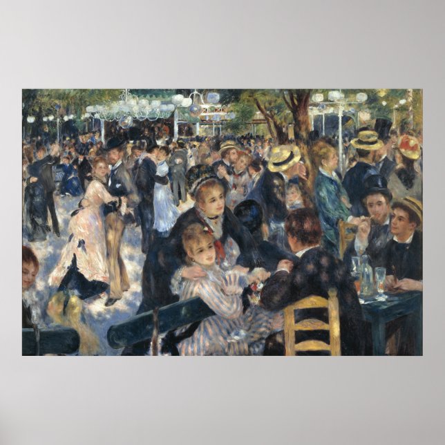 Dance at Le Moulin Galette - Renoir Painting Poster (Front)