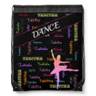 Dance Bag with Personalized Name All Over