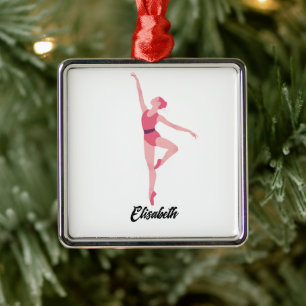 Dance ballerina personalisation metal ornament