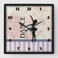 Dance - Ballerina Silhouette on Vintage Background