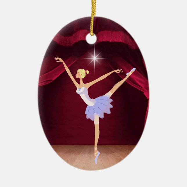 Dance Ballerina - SRF Ceramic Ornament (Front)