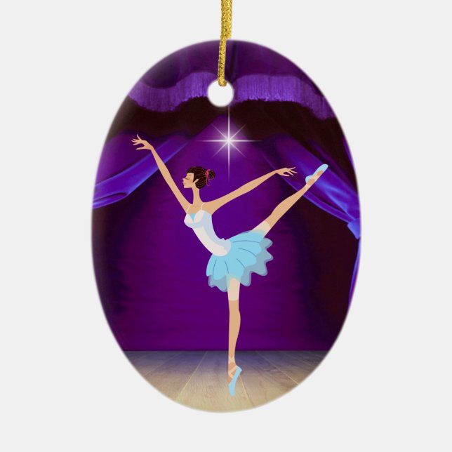 Dance Ballerina - SRF Ceramic Ornament (Front)
