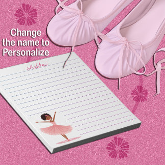 Dance Ballet Ballerina Brown Skin Notepad